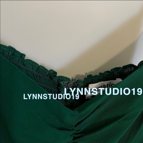 🍀Reformation Emersyn Dress Emerald - Picture 6 of 7
